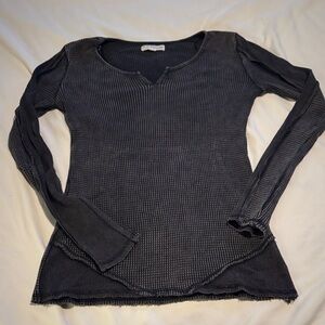 if it were me Charcoal Long Sleeve Top